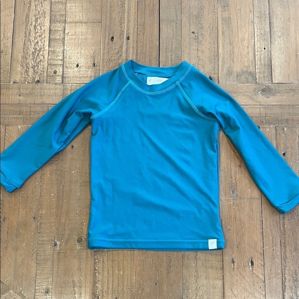 SweetHoney teal long sleeve rashguard swim top kids size 4T